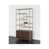 Stamos Iron Framed Wooden Bookcase