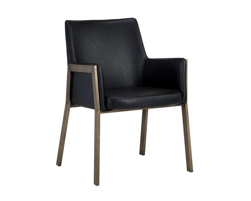 Bernadette Leather Upholstered Dining Armchair