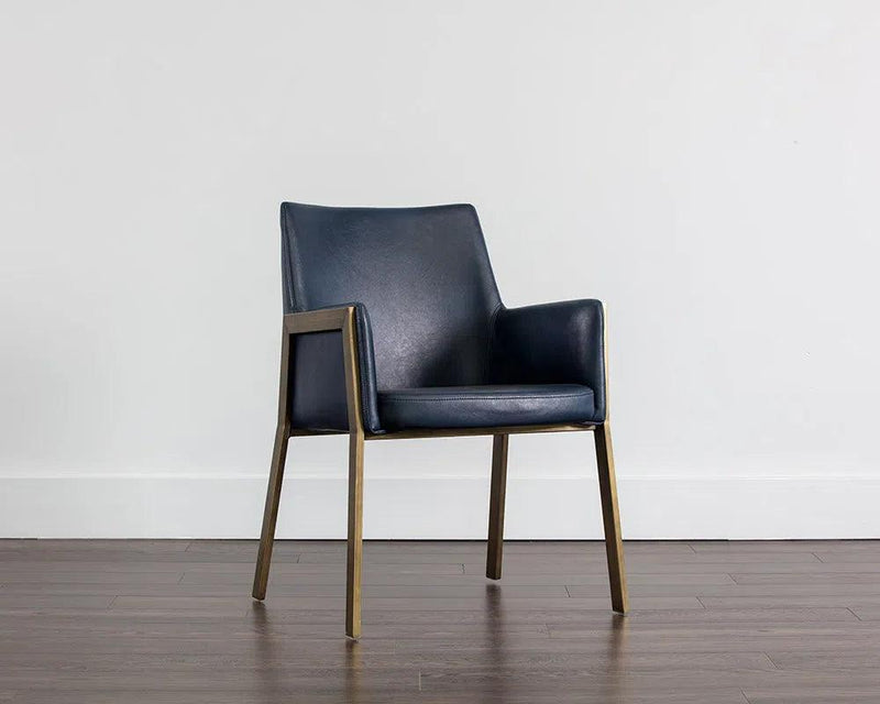 Bernadette Leather Upholstered Dining Armchair