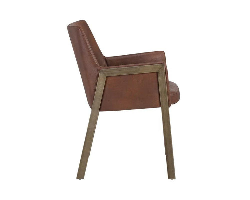 Bernadette Leather Upholstered Dining Armchair