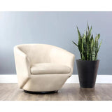 Treviso Upholstered Swivel Lounge Chair