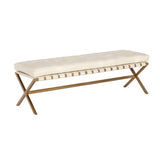 Kenji Leather Upholstered Small Backless Bench