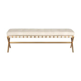 Kenji Leather Upholstered Small Backless Bench