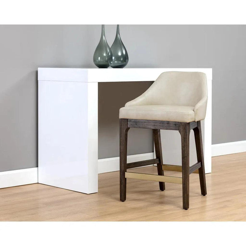 Kace Leather Upholstered Counter Stool