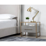 Venice Leather Upholstered Nightstand