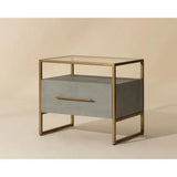 Venice Leather Upholstered Nightstand