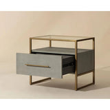 Venice Leather Upholstered Nightstand