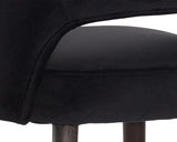 Monae Leather Upholstered Chic Barrel Counter Stool