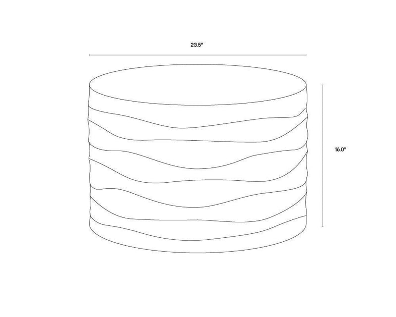 Corey Concrete Outdoor Round Coffee Table