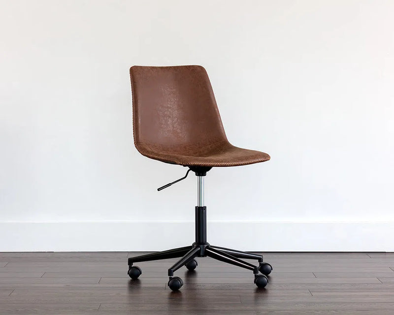 Cal Leather Upholstered Armless Office Chair