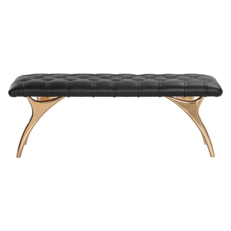 Taylen Leather Upholstered Backless Bench