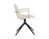 Cassius Upholstered Swivel Dining Armchair