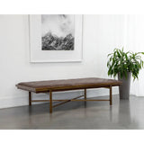 Kayla Leather Upholstered Backless Bench