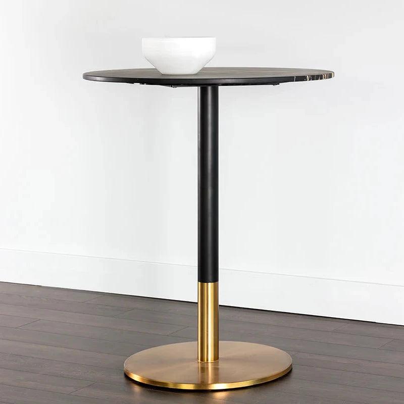 Massie Bar Table Black Marble Modern Art Deco Design