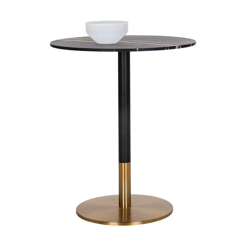 Massie Bar Table Black Marble Modern Art Deco Design