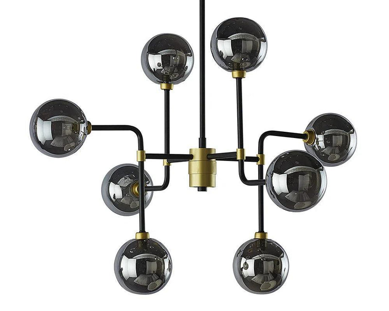 Deimos Iron Framed Glass Chandelier