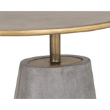 Kadin Concrete Based Steel Oval Side Table