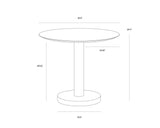 Monaco Wood Toppen Round Dining Table