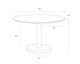 Monaco Wood Toppen Round Dining Table