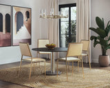 Monaco Wood Toppen Round Dining Table