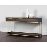 Rebel Wooden Rectangular Console Table With Drawers