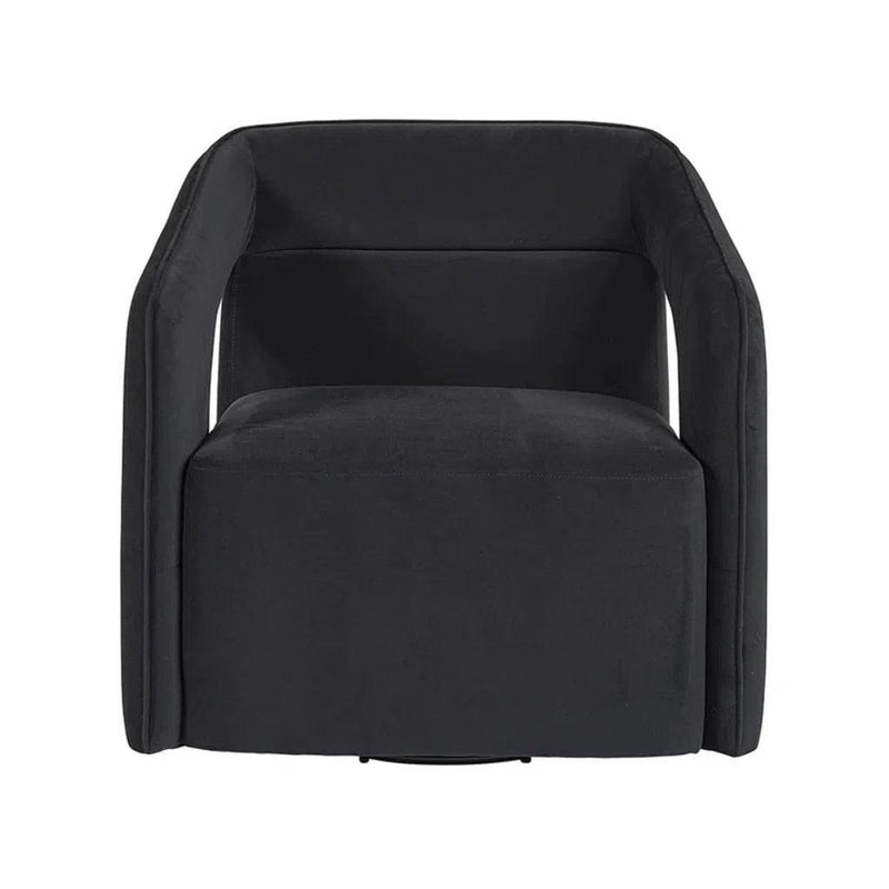 Kendrick Fabric Upholstered Swivel Lounge Chair