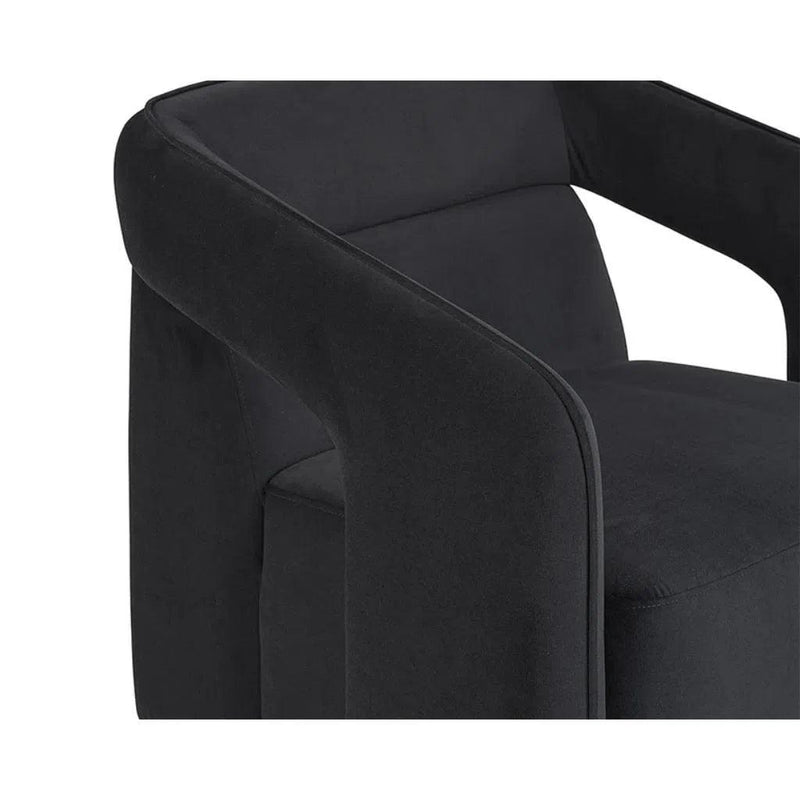 Kendrick Fabric Upholstered Swivel Lounge Chair