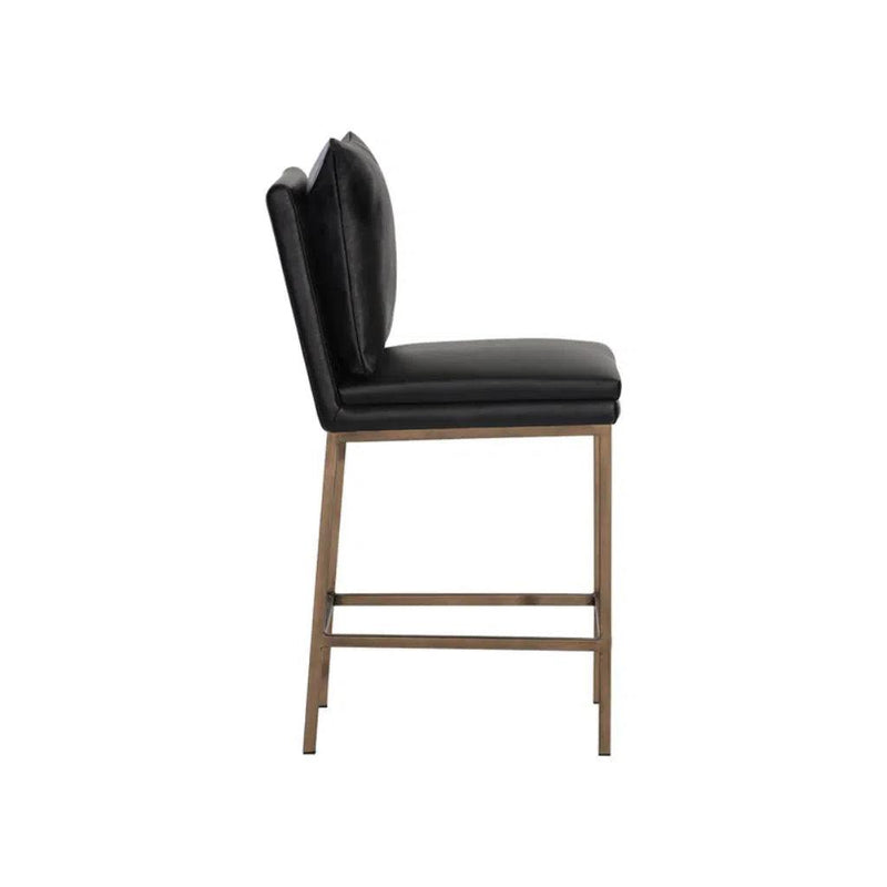 Paige Leather Upholstered Comfortable Counter Stool