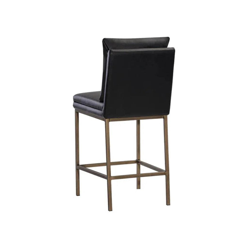 Paige Leather Upholstered Comfortable Counter Stool