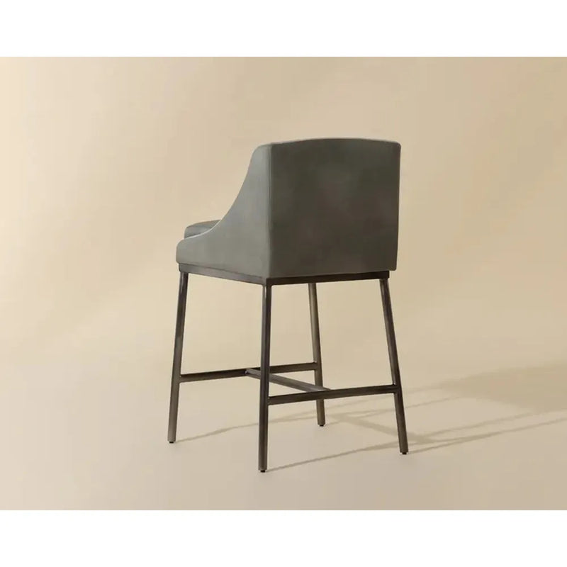 Dalary Leather Upholstered Counter Stool