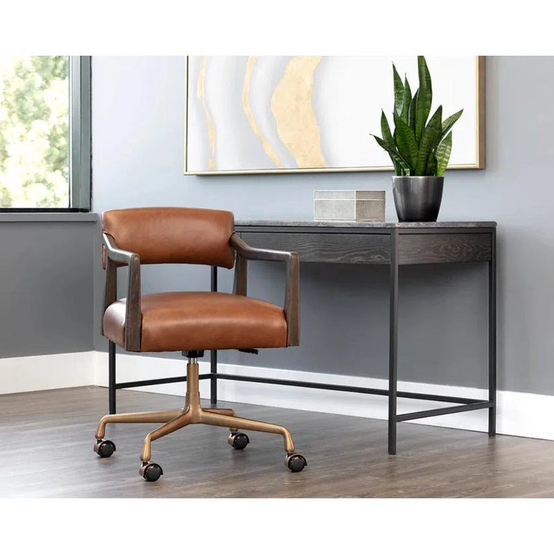 Keagan Leather Upholstered Office Chair