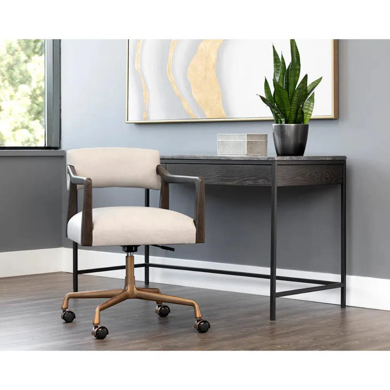 Keagan Leather Upholstered Office Chair