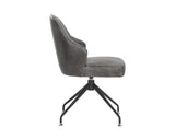 Bretta Leather Upholstered Swivel Armless Dining Chair