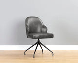 Bretta Leather Upholstered Swivel Armless Dining Chair