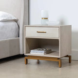 Valencia Nightstand Classic Design with Brass Handles