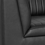 Bradley Armchair Vintage Black Modern Faux Leather Chair