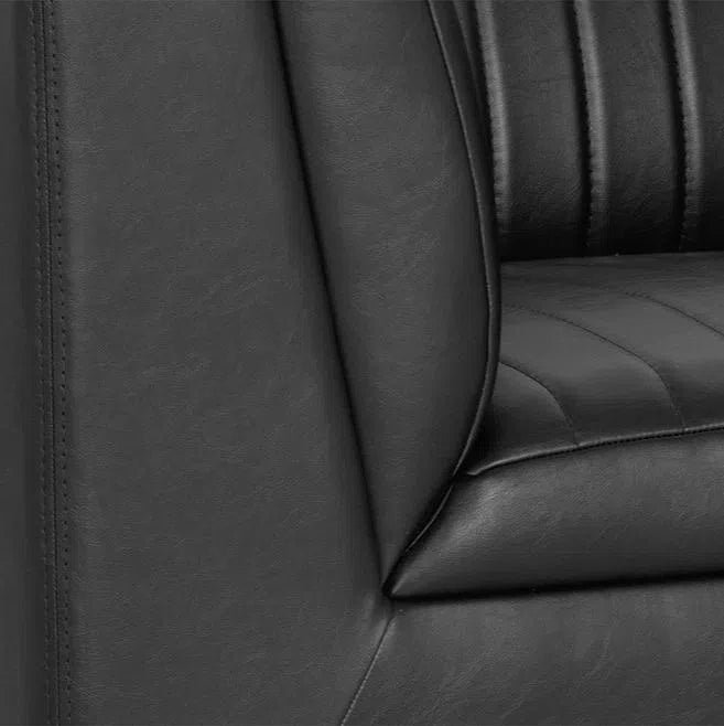 Bradley Armchair Vintage Black Modern Faux Leather Chair