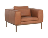 Burr Leather Upholstered Armchair