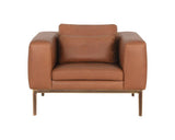 Burr Leather Upholstered Armchair