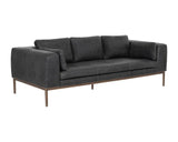 Burr Leather Upholstered Sofa