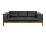 Burr Leather Upholstered Sofa