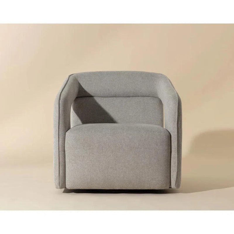 Kendrick Fabric Upholstered Swivel Lounge Chair