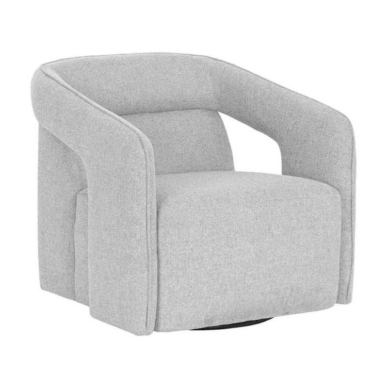 Kendrick Fabric Upholstered Swivel Lounge Chair