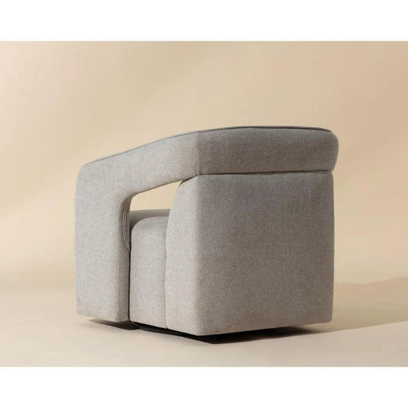 Kendrick Fabric Upholstered Swivel Lounge Chair