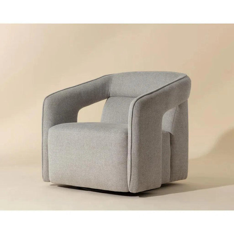 Kendrick Fabric Upholstered Swivel Lounge Chair