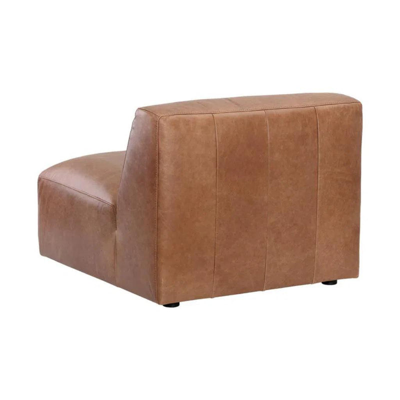 Watson Leather Upholstered Modular Armless Chair