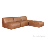 Watson Leather Upholstered Rectangular Modular Ottoman