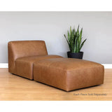 Watson Leather Upholstered Rectangular Modular Ottoman