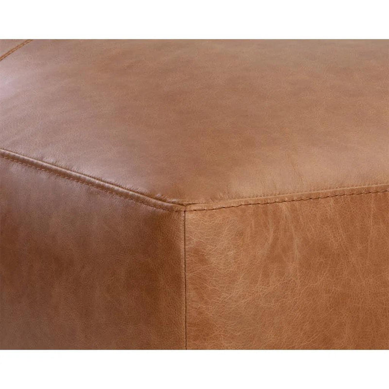 Watson Leather Upholstered Rectangular Modular Ottoman