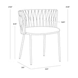 Sarai Dining Armchair Modern Design With Steel Legs